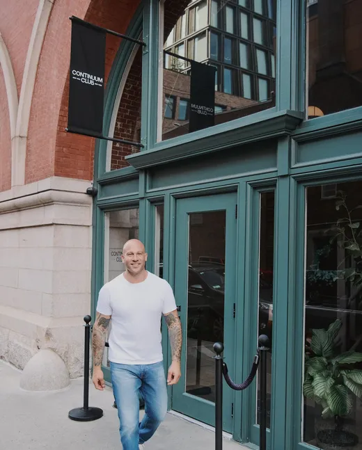 Jeff Halevy outside Continuum Club, New York